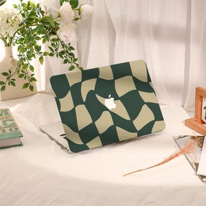 Green Lattices Macbook Case,Macbook Air Case,Macbook Pro Case,Macbook Pro 16 15 14 13 Air 13 11 Retina 15 Case,PU Leather Plastic Case