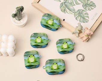 Capa para AirPods de 4ª geração com desenho de sapo fofo, capa protetora para AirPods Pro 3 com chaveiro, capa personalizada para Apple AirPods Pro 2 (1ª, 2ª, 3ª e 4ª geração).