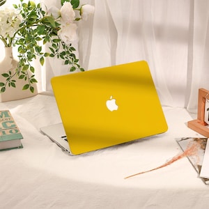 Yellow Colorful Macbook Case,Macbook Air Case,Macbook Pro Case,Macbook Pro 16 15 14 13 Air 13 11 Retina 15 Case,PU Leather Plastic Case