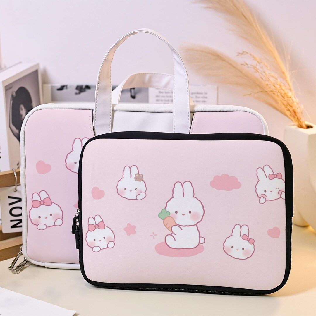 Cute Cartoon Rabbits Laptop Sleeve,laptop Case,leather Laptop Sleeve ...