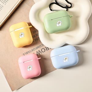 Cute Cartoon Duck Personalized Airpods Case With Keychain For AirPods 4th Pro2 Pro,Apple Airpods Pro Pro2 1st 2nd 3rd 4th Generation Case