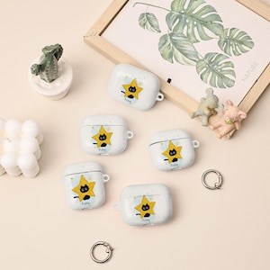 Cute Cartoon Cat AirPods 4th Case,AirPods Pro 2 Case Cover With Keychain,Personalised Apple Airpods Pro Pro2 1st 2nd 3rd 4th Generation Case
