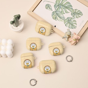 Cute Duck AirPods 4th Case,AirPods Pro 2 Case Cover With Keychain,Personalised Apple Airpods Pro Pro2 1st 2nd 3rd 4th Generation Case
