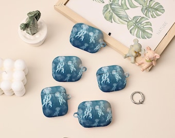 Jellyfish Cartoon AirPods 4th Case,AirPods Pro3 Case Cover With Keychain,Personalised Apple Airpods Pro Pro2 1st 2nd 3rd 4th Generation Case