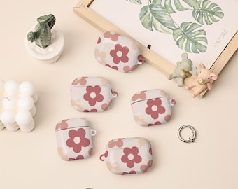 Custodia per AirPods di quarta generazione con motivo a fiori rosa, custodia per AirPods Pro 2 con portachiavi, custodia personalizzata per Apple AirPods Pro Pro2 di prima, seconda, terza e quarta generazione