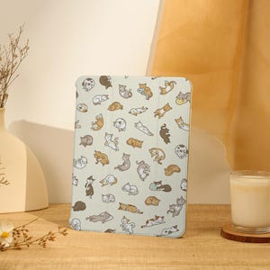 Étui pour iPad dessin animé chat mignon, étui iPad Air pour iPad Pro 2024 13"/11", étui iPad Air 6 13", étui pour iPad mini 6, étui pour iPad 10 10,9 pouces, étui pour iPad 13/11 pouces