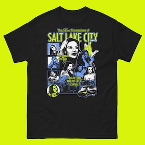 RHOSLC - Salt Lake City, Real Housewives Unisex Shirt (Blue & Yellowy Green)