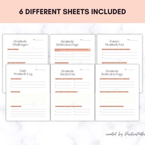 Self-reflection Gratitude Journal Adults Printable Sheet, Daily Self ...