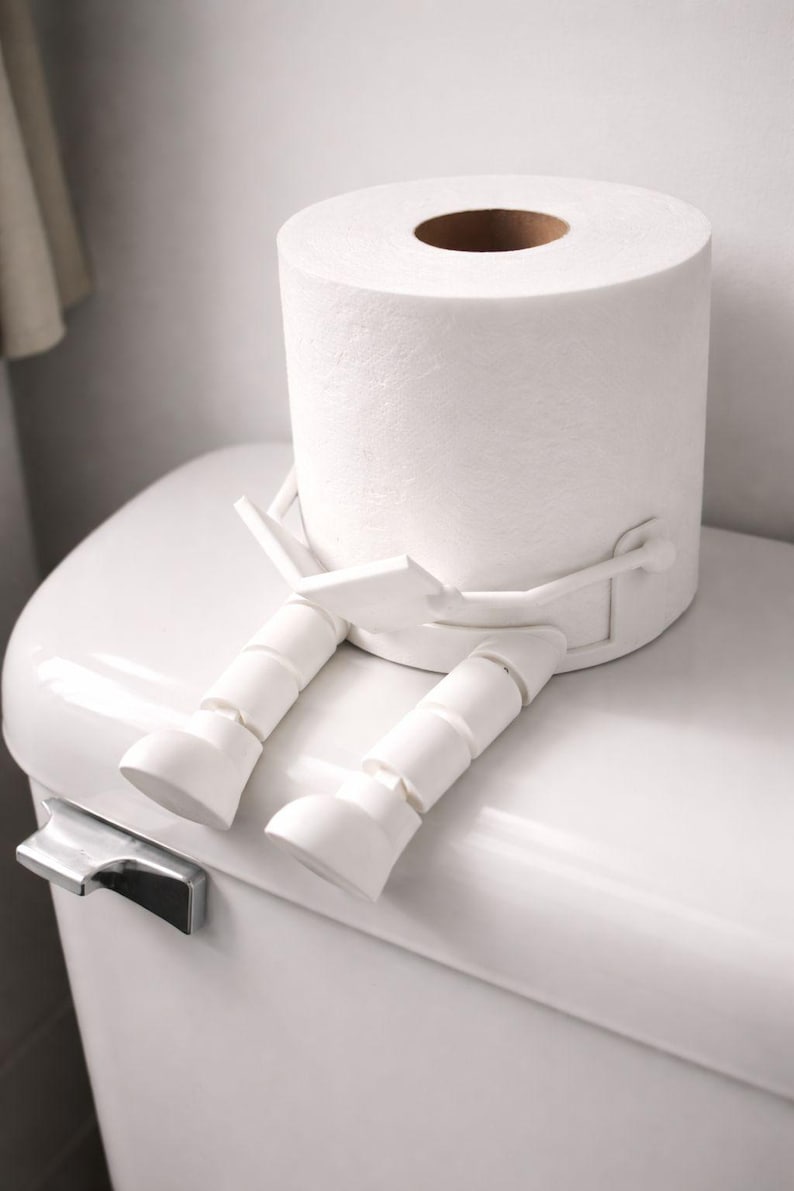 Toilet Paper Holder Buddy Character – 3D Printable Bathroom Decor (STL ...