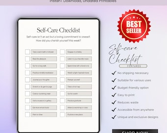 Liste de contrôle pour les soins personnels : planificateur de bien-être quotidien et suivi des habitudes