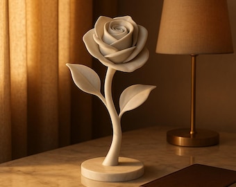 Blumen 3D druckbare Rose - 3D Digitale STL-Datei - Haus oder Geschenk