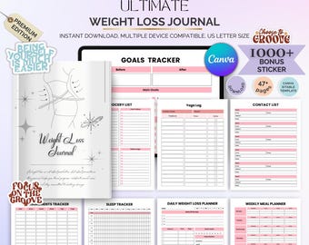 Wellness Journal: Fitness, Diet & Health Tracker with Stickers