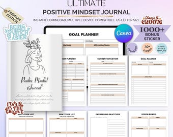 Positive Mindset Journal: Daily Affirmations, Self-Care & Goal Setting