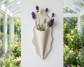 Modern 3D Printed Wall Vase – Minimalist Hanging Planter (STL File)