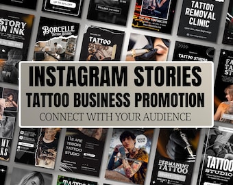 Tattoo Artist Branding Kit: Custom Designs, Shop Promotion (Canva Template)