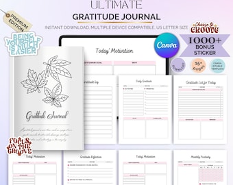 Mindfulness Gratitude Journal: Daily Reflection, Wellness Planner