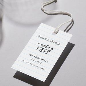 Editable Tags Instant Download | Customizable Tags for Business, Wedding, Minimalist Design | 100% Editable Canva Template
