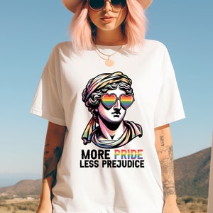 More Pride Less Prejudice Shirt, LGBTQ Shirt, Jane Austen Shirt, Proud Ally Shirt, Pride Month Shirt, Supporting Lgbt People Shirt