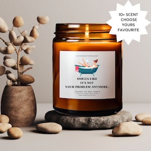 Smells Like It’s not your problem anymor GOODBYE Gift Coworker Leaving gift Divorce Candle New Beginning Gift Going Away Gifts Funny Candle