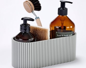Spülbecken Organizer, Design Küchenutensilienhalter, Spülorganizer, Spülbürstenhalter, Küchenutensilien, Küchenhelfer, Schwammhalter