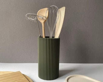 Kochlöffelhalter, Küchenorganizer, Spülbürstenhalter, Küchenutensilien, Geometrischer Utensilienbehälter, Utensilienhalter, nachhaltig