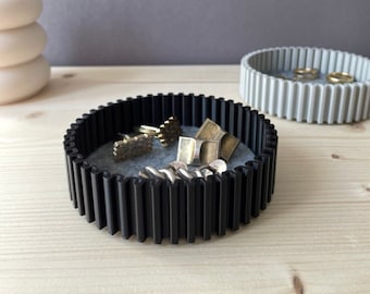 Dekorative Schmuckschale, Schlüsselschale, geriffelte Schale, Dekoschale, Schmuckschale Ring, minimalistische Schmuckschale, Schmuckschale