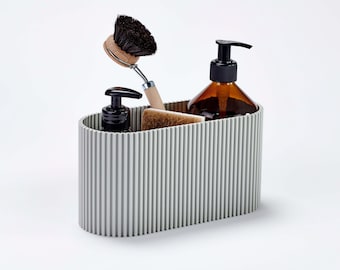 Spülbecken Organizer, moderner Utensilienbehälter, Spül Organizer, Schwammhalter, Minimalistisch, Ordnungshelfer, Design Küchenhelfer