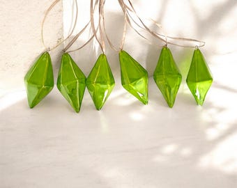 Hand-shaped Sculptural ceramic game inspired Plumbob