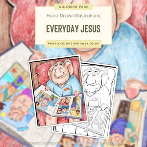 Photo Albums Jesus, Printable Coloring Pages, Christian Coloring Pages, Fun Bible Lessons for Kids, Sunday School, Everyday Jesus (G133)