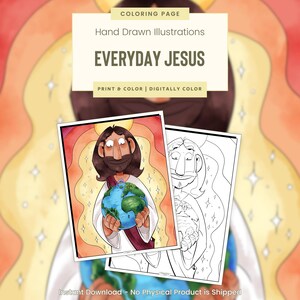 Oración por la paz de Jesús, páginas para colorear imprimibles, páginas para colorear cristianas, lecciones bíblicas divertidas para niños, escuela dominical, Jesús cotidiano (G133)