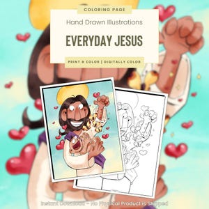 New Baby Wishes Jesus, Printable Coloring Pages, Christian Coloring Pages, Fun Bible Lessons for Kids, Sunday School, Everyday Jesus (G133)