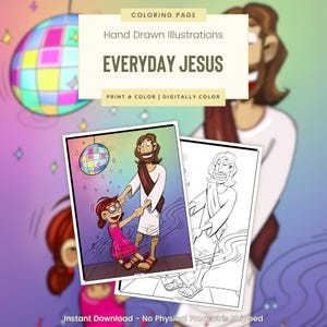 Father Daughter Dance, Printable Coloring Pages, Christian Coloring Pages, Jesus, Fun Bible Lessons, Sunday School, Everyday Jesus (G133)