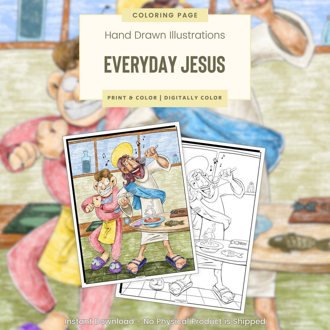Cooking Jesus' Time Cooking Jesus, Printable Coloring Pages, Christian Coloring Pages ...