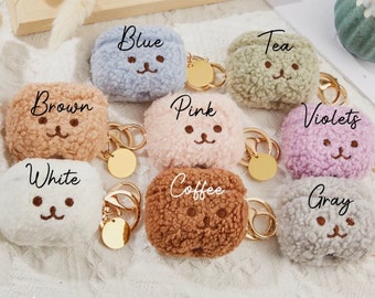 Lovely Plush Teddy Dog Case for Apple Airpods 1 2 3 Pro 2 USB C Pro2 Cover Earphone Protective Cases Fashion Headphones Fur Case