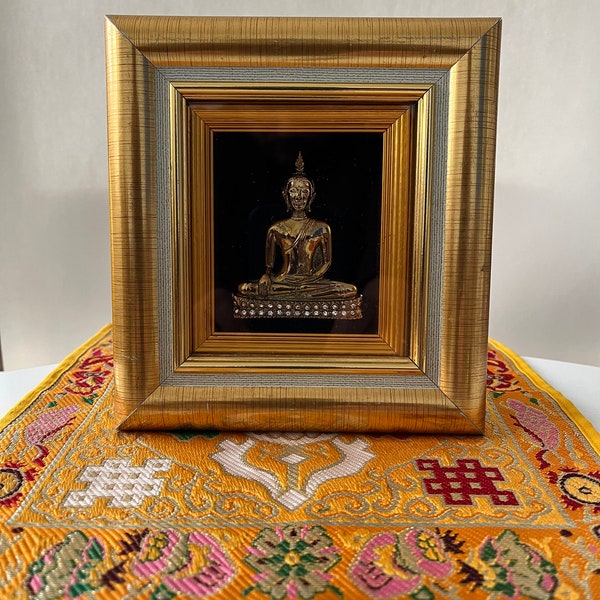 Authentic Wat Traimit Golden Buddha Temple Framed Picture