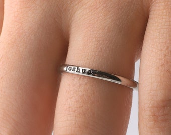 Engraved Stacking Ring  2mm Band