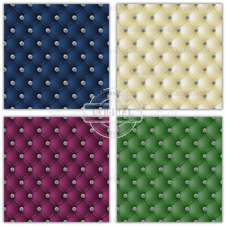Elegant Diamond Tufted Digital Paper Pack (digital Download) - Etsy