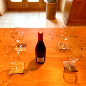 Oak/epoxy coasters