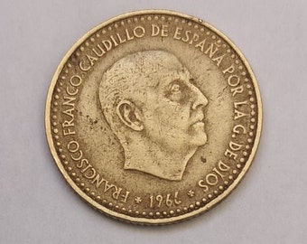 1 peseta 1966 - 19*69* old Franco collectible item