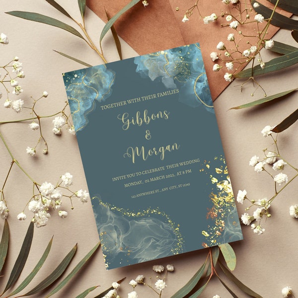 Modern wedding invitations