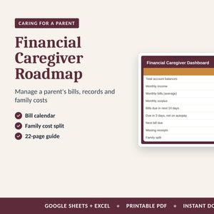 Monitor finansów starzejących się rodziców, Monitor rachunków opiekunów, Arkusz kalkulacyjny wydatków starszych rodziców, Podział kosztów między rodzeństwem, Planer w programie Excel w Arkuszach Google