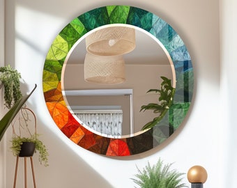 Gehard glas spiegel cadeau-ronde wandspiegel voor badkamer-cirkelspiegel wanddecoratie voor slaapkamer-cirkel badkamerspiegel voor ijdelheden