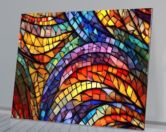 Arte mural en vidrieras: Decoración con mosaicos de vidrio templado