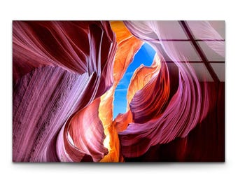 Tempered Glass Canyon Wall Art: Modern Landscape Home Decor