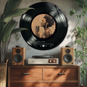 Personalized Vinyl Record Glass Wall Art: Custom Music Gift