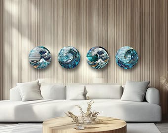 Set of Round Glass Arts