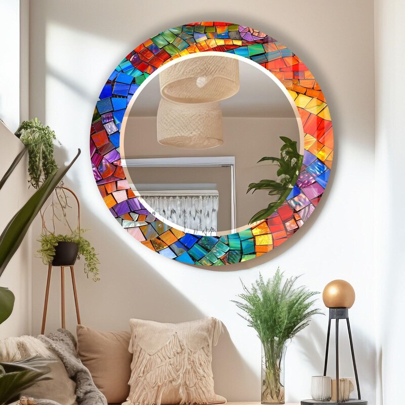 Mosaic Mirror Wall Decor - Etsy