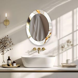 Tempered Glass Mirror Gift, Round Wall Mirror for Bathroom, Circle Mirror Wall Decor for Bedroom, Circle Bathroom Mirror for Vanities
