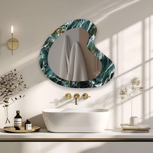 Tempered Glass Mirror Gift, Round Wall Mirror for Bathroom, Circle Mirror Wall Decor for Bedroom, Circle Bathroom Mirror for Vanities