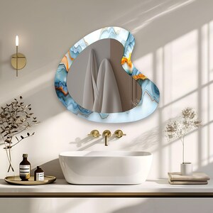 Tempered Glass Mirror Gift, Round Wall Mirror for Bathroom, Circle Mirror Wall Decor for Bedroom, Circle Bathroom Mirror for Vanities